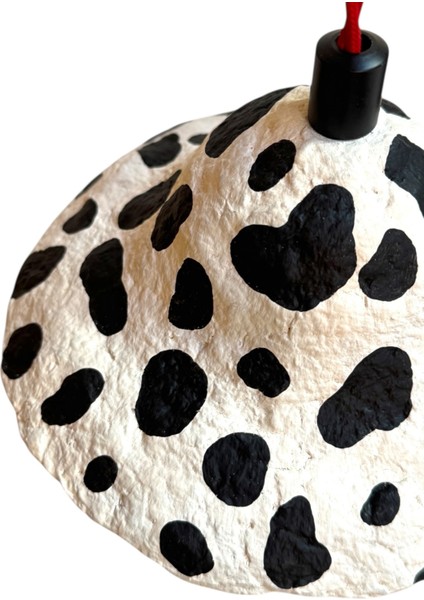 The Dalmatian Iı Beyaz Siyah Desenli Sarkıt Avize modelleri