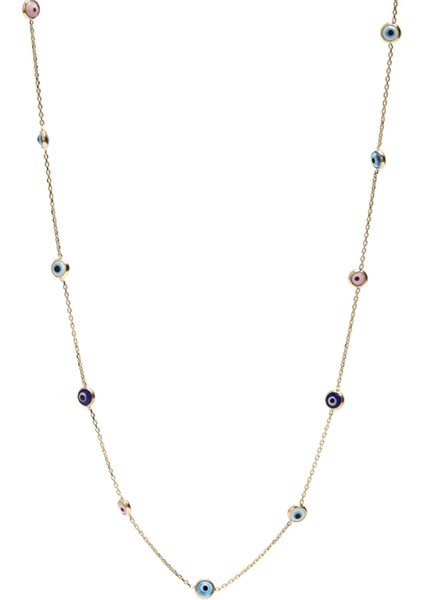 Nazar Boncuğu Kadın Altın Kolye