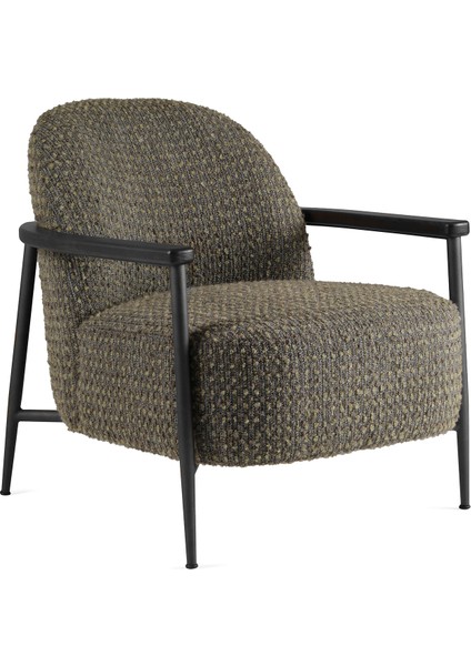 Meder Yeşil Ahşap Siyah Metal Berjer