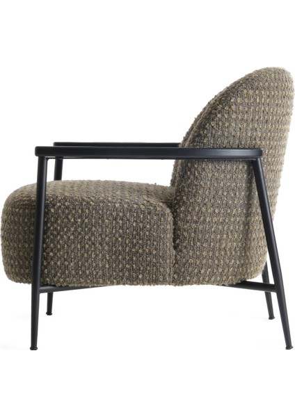 Meder Yeşil Ahşap Siyah Metal Berjer modelleri