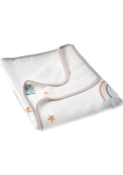 Happy Tony Organik Pamuk Biyeli Çift Taraflı Unisex Bebek Müslin Battaniye modelleri