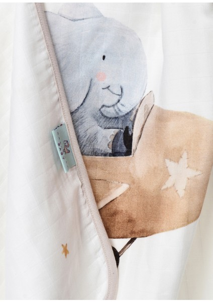 Happy Tony Organik Pamuk Biyeli Çift Taraflı Unisex Bebek Müslin Battaniye indirimleri