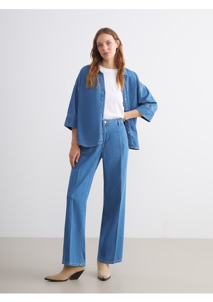 Yeni Sezon Straight Fit Kadın Jean Pantolon