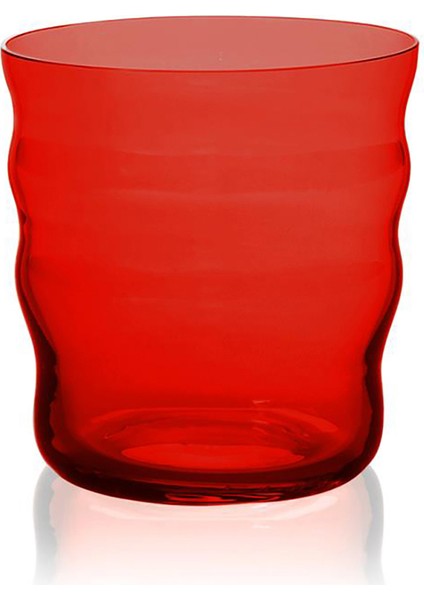 Zuma Kırmızı Cam El Yapımı 2'li Su Bardağı Seti