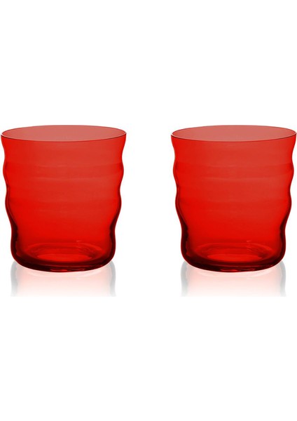 Zuma Kırmızı Cam El Yapımı 2'li Su Bardağı Seti fiyatları