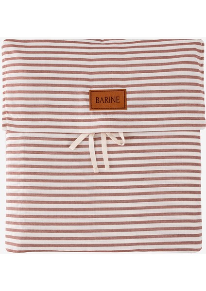 Thin Line Rust Saten Çift Kişilik Nevresim Kılıfı 200X220 fiyatları