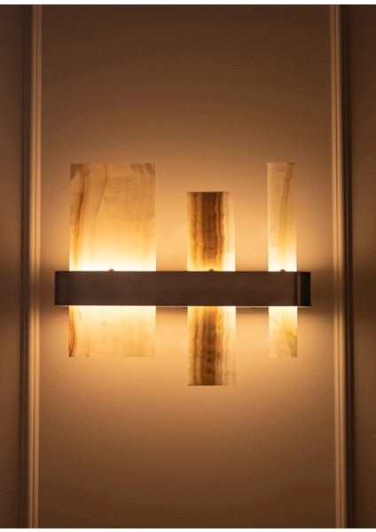 Ekho Mermer Platin LED Aplik