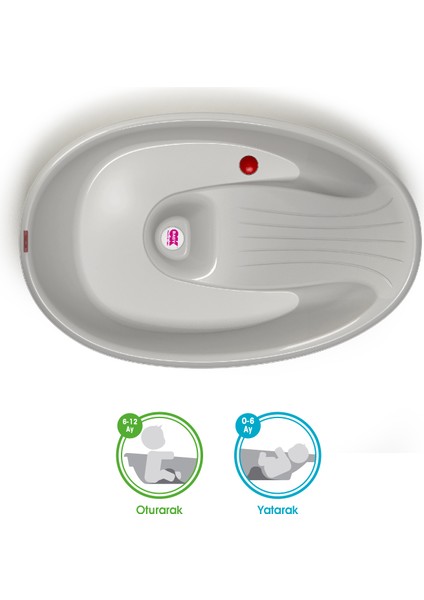 Bella Çift Yönlü 0-12 Ay Gri Banyo Küveti ve Splash Bebek Duşu modelleri