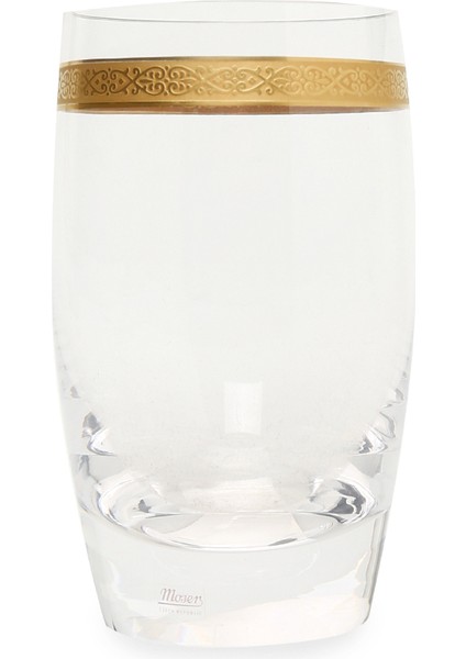 Şeffaf Gold Işlemeli Kristal Bardak