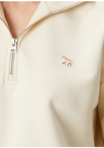 Krem Fermuarlı Sweatshirt indirimleri