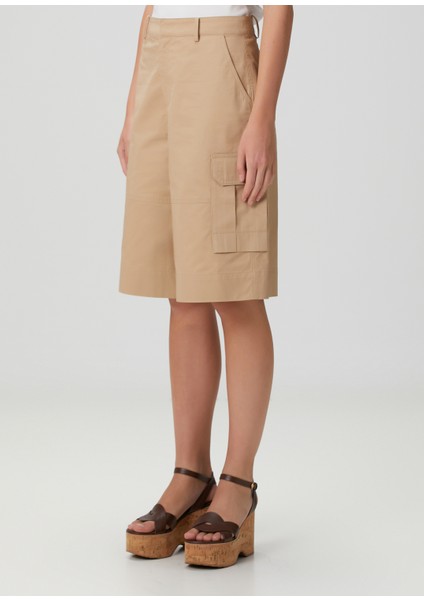 Bej Bermuda Şort modelleri