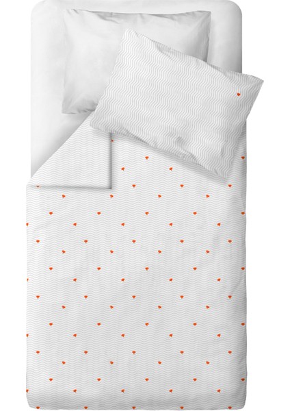 Cool Fox 100% Organik Pamuk Saten Nakışlı Bebek Çocuk Nevresim Takımı 100 x 150 cm