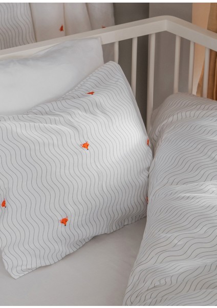 Cool Fox 100% Organik Pamuk Saten Nakışlı Bebek Çocuk Nevresim Takımı 100 x 150 cm modelleri