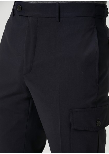 Lacivert Yün Kargo Pantolon fırsatları