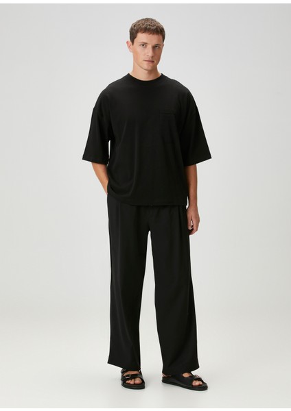 Siyah Triko Garnili Cepli T-Shirt fiyatları
