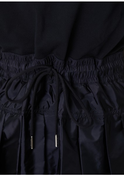 Lacivert Midi Polo Elbise
