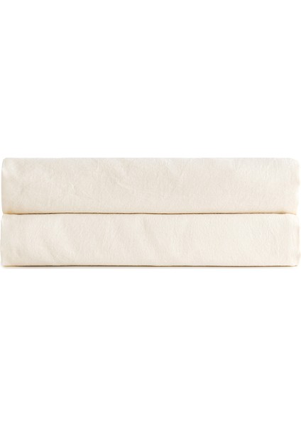 Düz Ekru Tek Kişilik Çarşaf 160X260 cm