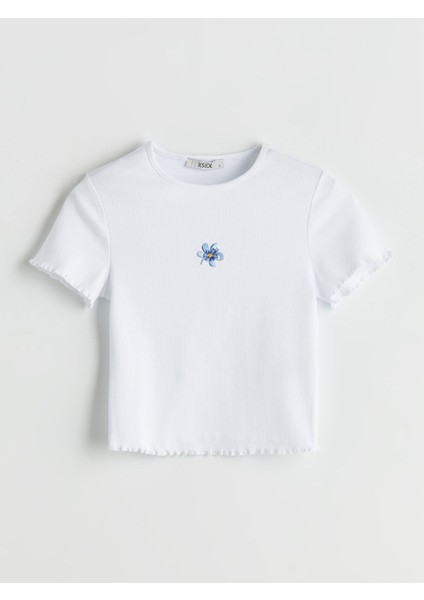 Yeni Sezon Bisiklet Yaka Çiçekli Crop indirimleri