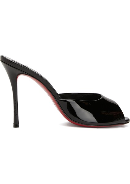 Siyah Kadın Deri Terlik