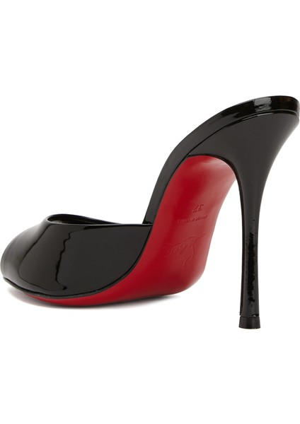 Siyah Kadın Deri Terlik modelleri