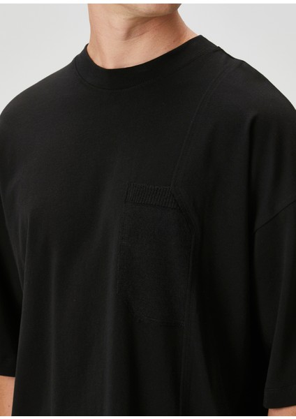 Siyah Triko Garnili Cepli T-Shirt indirimleri