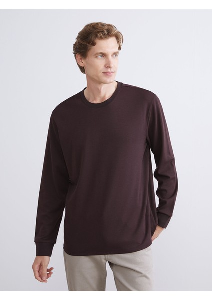 Yeni Sezon Bisiklet Yaka Uzun Kollu Erkek Sweatshirt