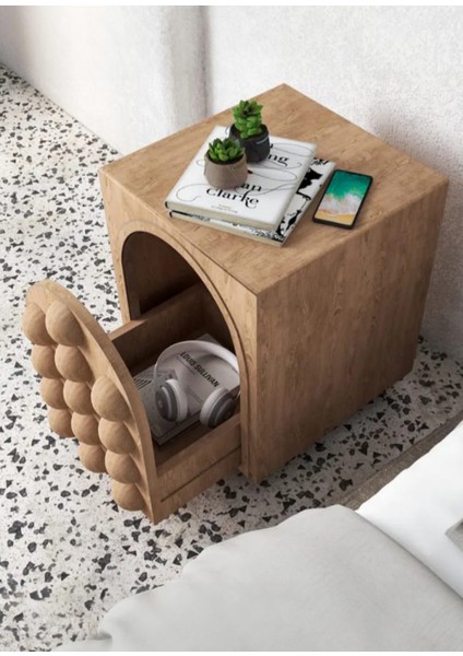 Curve Kestane Ağacı Açık Kahve Komodin modelleri