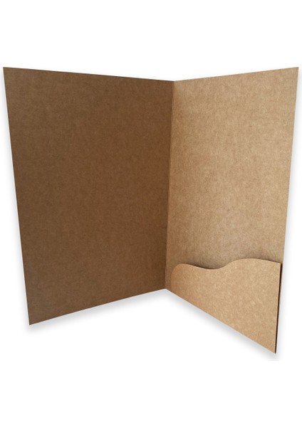 25 Adet Kraft Cepli Dosya Baskısız 300 gr Kalın Kraft Kağıt
