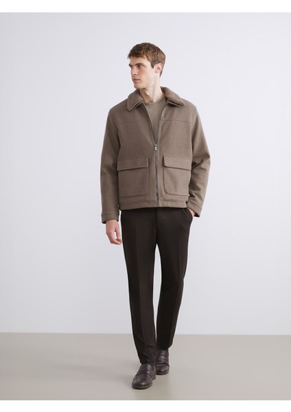 Yeni Sezon Standart Kalıp Gömlek Yaka Erkek Kaşe Mont fiyatları