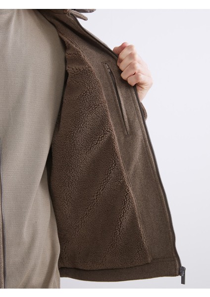 Yeni Sezon Standart Kalıp Gömlek Yaka Erkek Kaşe Mont fırsatları