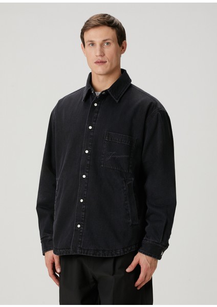 Boulanger Siyah Denim Gömlek modelleri