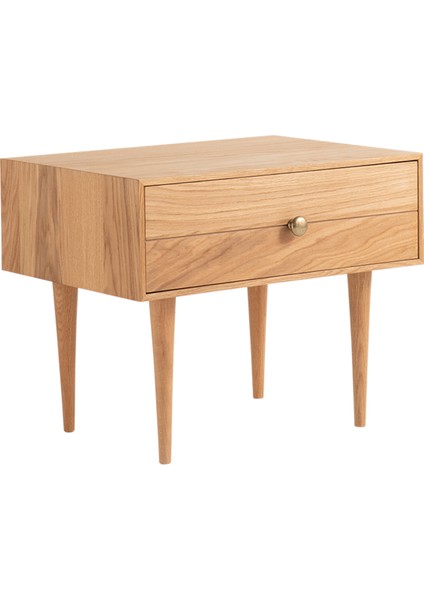 Pera Keten Yağlı Meşe Komodin