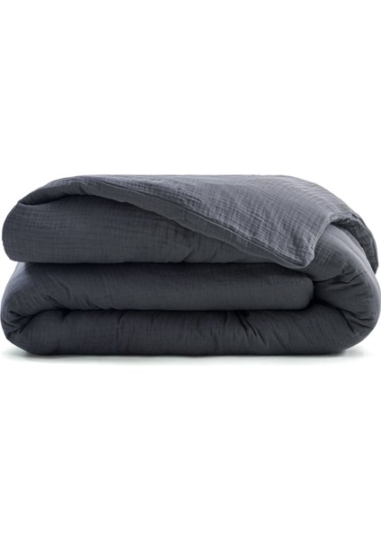 Koza Antrasit %100 Pamuk Tek Kişilik Nevresim Kılıfı 160X220 cm
