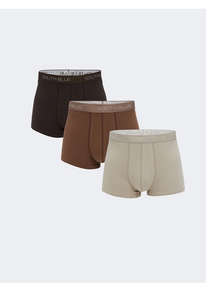 Yeni Sezon Standart Kalıp Pamuklu Esnek Erkek Boxer 3'lü