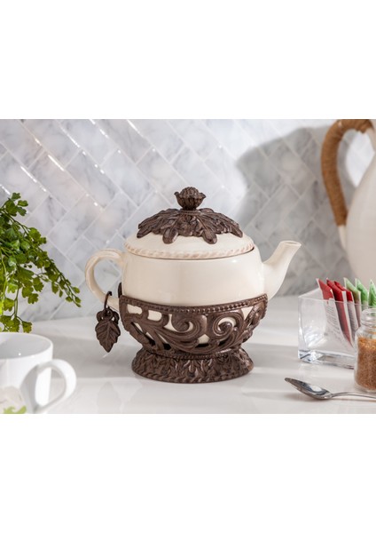 Acanthus Krem Seramik Çaydanlık fiyatları