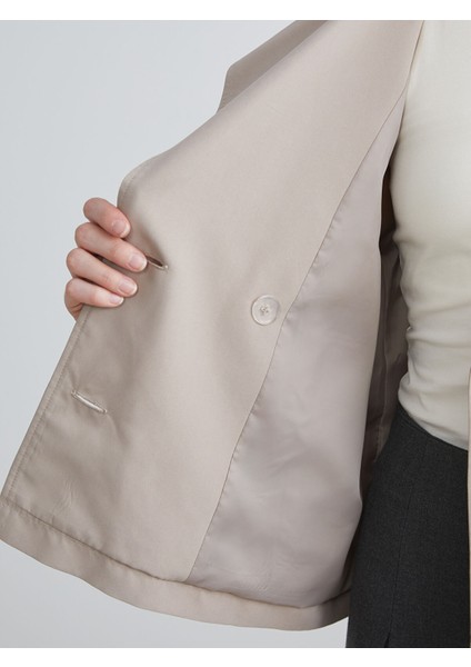 Yeni Sezon Kruvaze Yaka Oversize Kadın Trençkot fırsatları