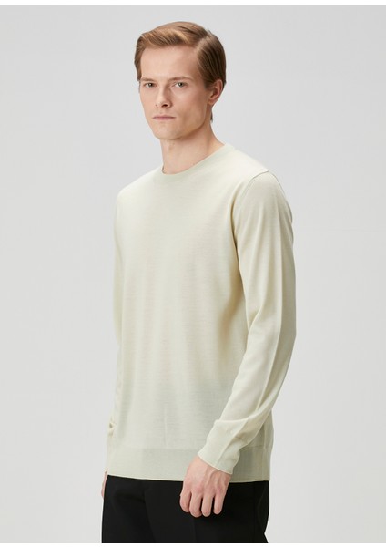 Açık Yeşil Yün Kazak modelleri