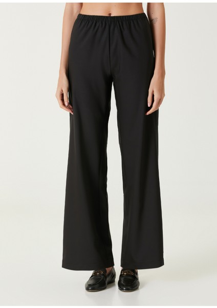 Siyah Yün Karışımlı Pantolon fiyatları