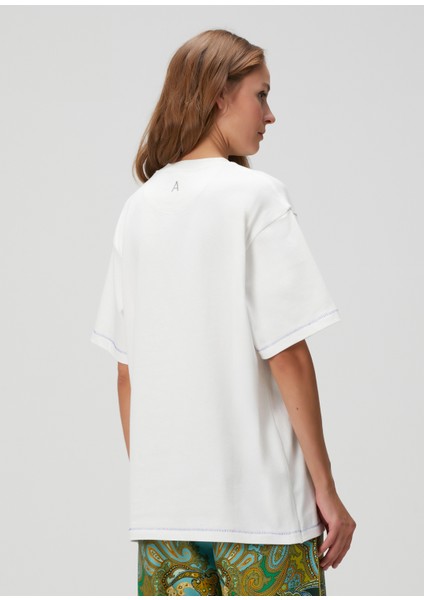 Krem Organik Pamuk T-Shirt fırsatları
