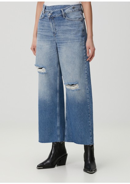 Aki Açık Mavi Wide Leg Jean Pantolon modelleri