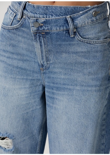 Aki Açık Mavi Wide Leg Jean Pantolon indirimleri