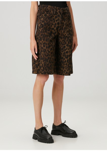 Louie Leopar Desenli Şort modelleri