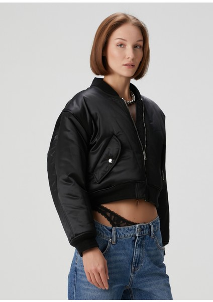 Siyah Bomber Ceket modelleri