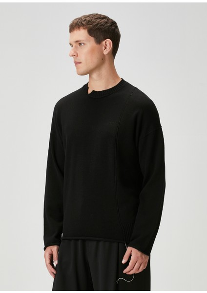 Siyah Yıpratma Detaylı Kazak modelleri