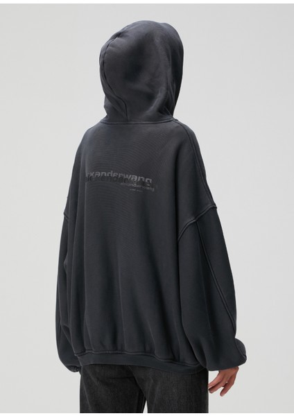 Antrasit Kapüşonlu Fermuarlı Sweatshirt fırsatları