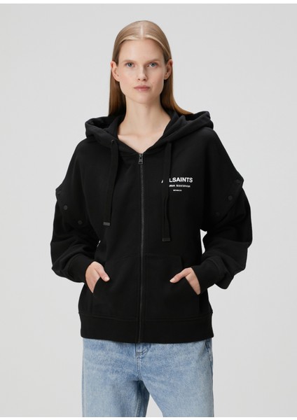 Omnium Amphia Siyah Kapüşonlu Sweatshirt