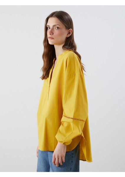 Yeni Sezon Kaçık Yaka Oversize Kadın Bluz