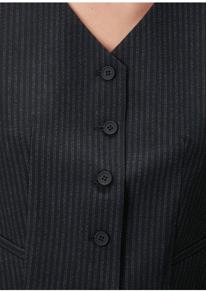 Aleida Siyah Çizgili Yelek indirimleri