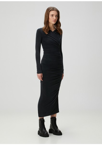 Hanako Siyah Midi Elbise modelleri
