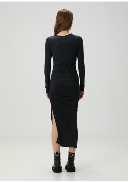 Hanako Siyah Midi Elbise fırsatları